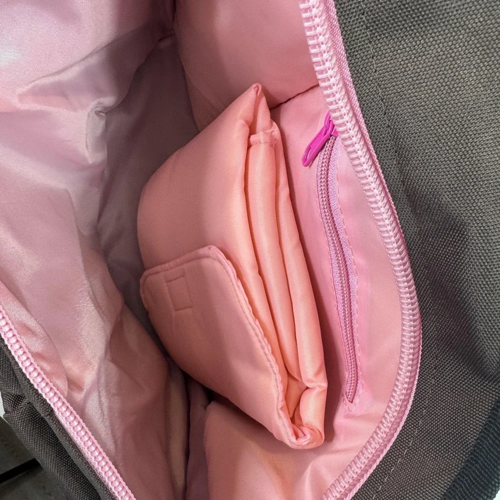 Diaper Dude Brown Pink Messenger Diaper Bag Girls Medium Crossbody Tote Bag
